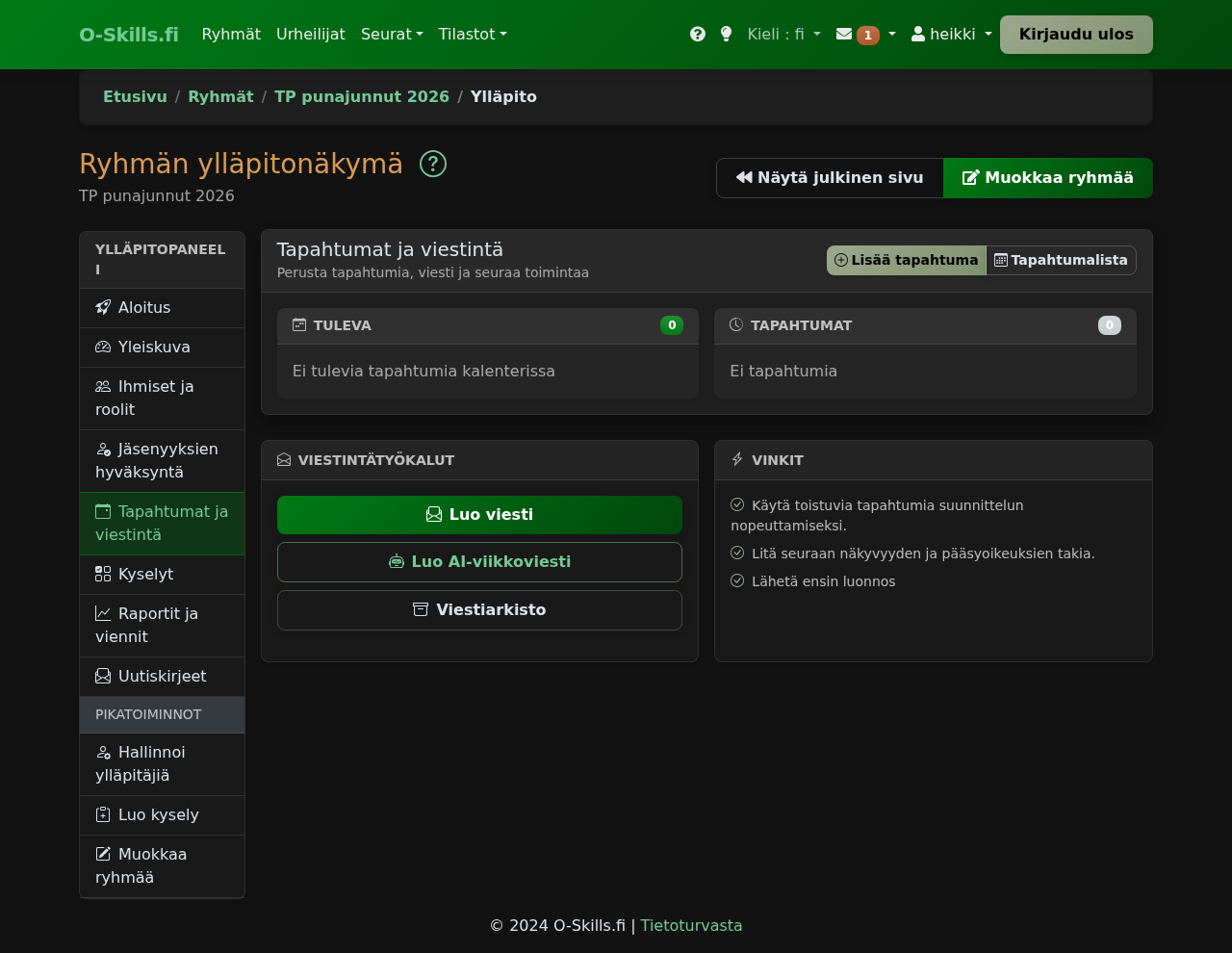 Group event management