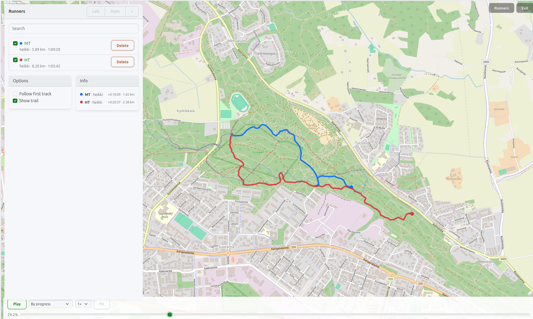 GPS-jäljet nyt mukana O-skillsissä 🚀