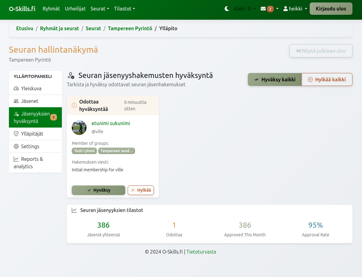 O-Skills siirtyy kohti hallittuja ryhmiä ja seuroja