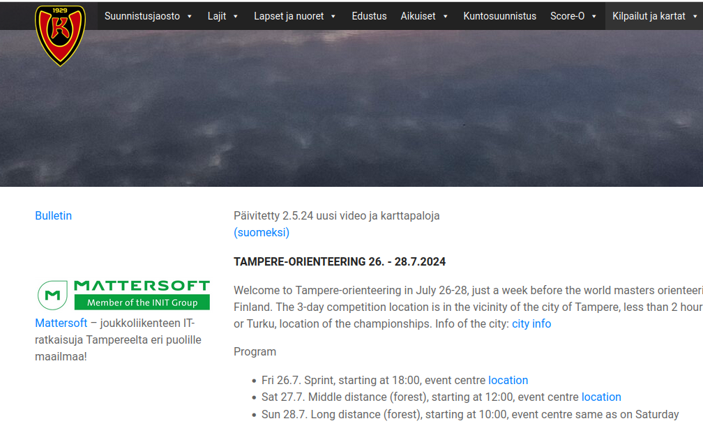Tampere-suunnistus 2024
