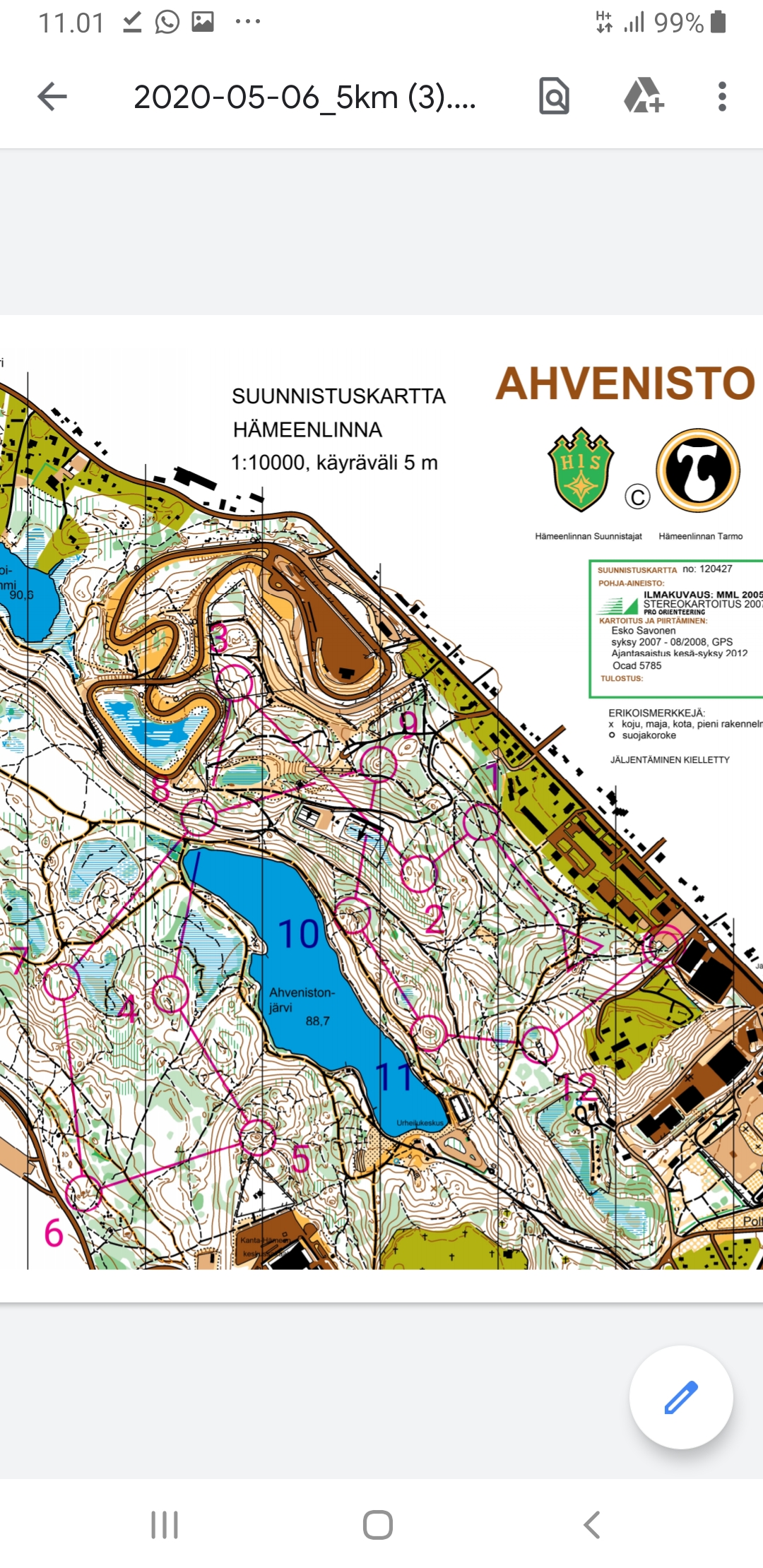 Mäkisuunnistus Ahvenisto