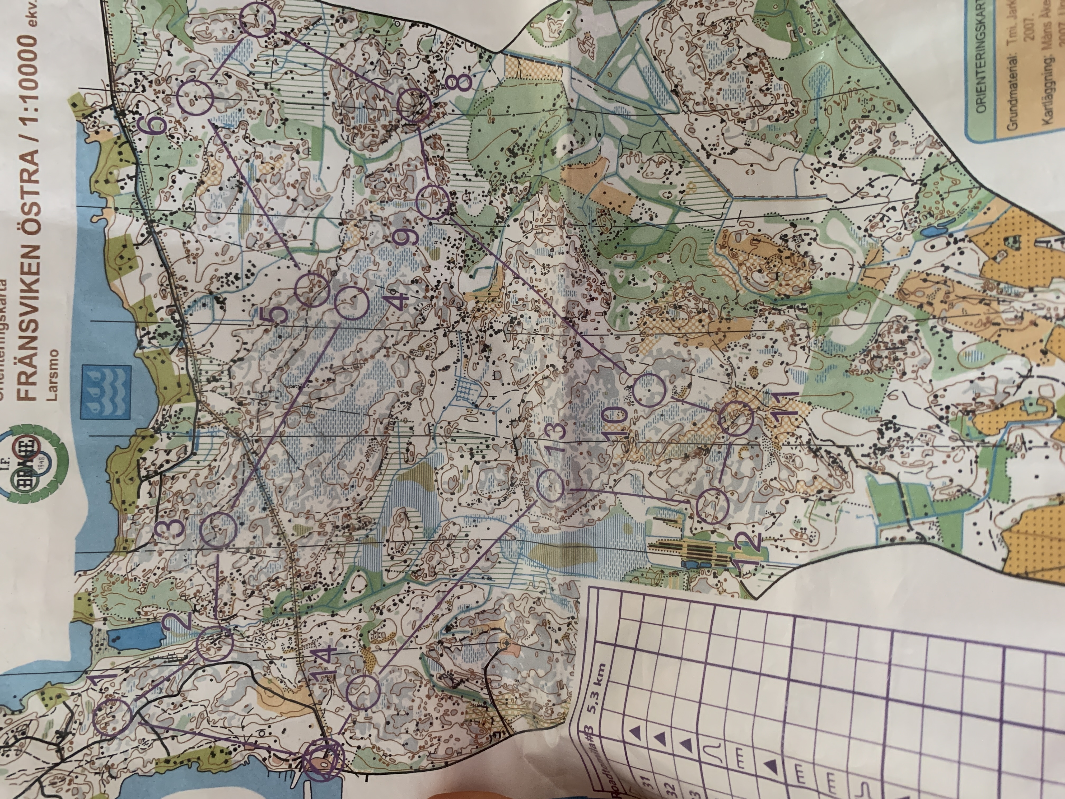 Taitoharjoitus, Fränsviken (5,3km)